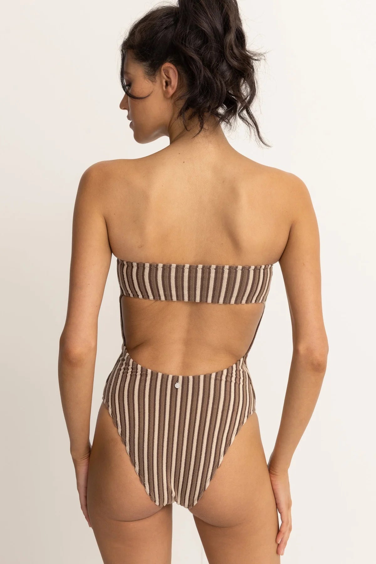 Terry Sands Stripe Strapless One Piece