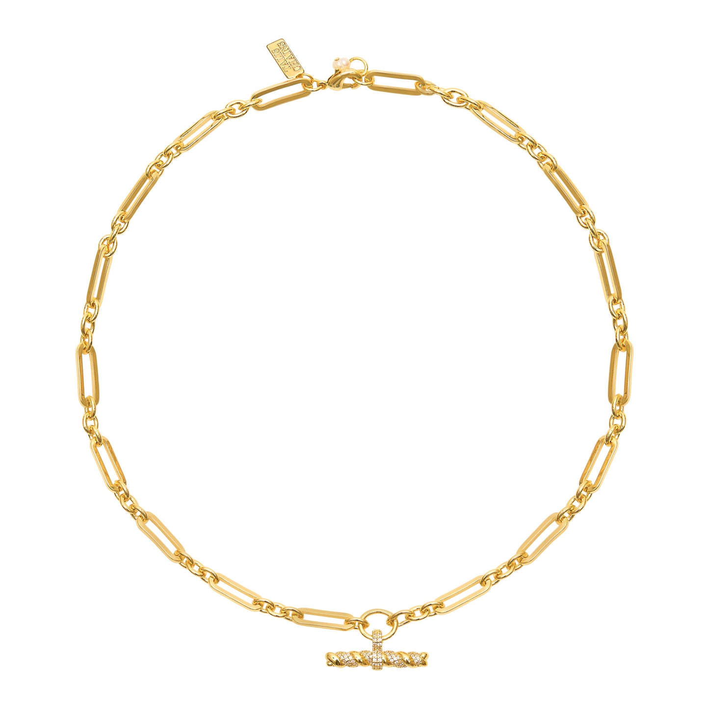 T-Bar Pendant On Link Chain