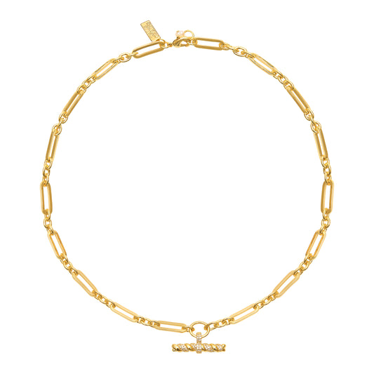 T-Bar Pendant On Link Chain