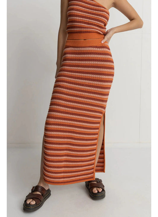 Spirit Knit Stripe Midi Skirt