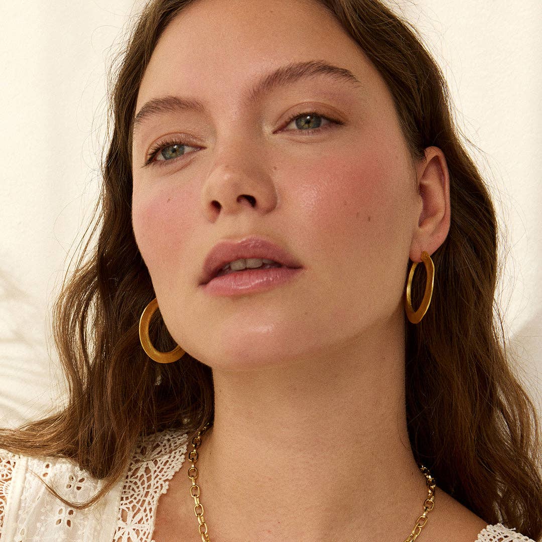 Georgia Hoop Earrings Gold