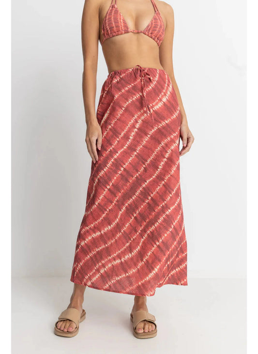 Sahara Tie Dye Bias Cut Maxi Skirt