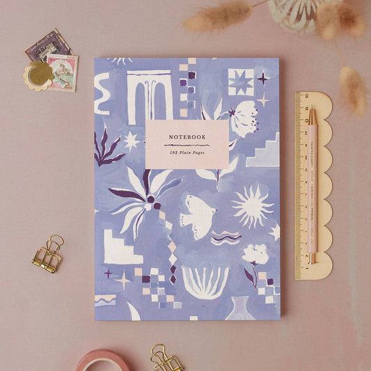 Medina Blue Notebook | Plain Page Journal | Blank Notebooks