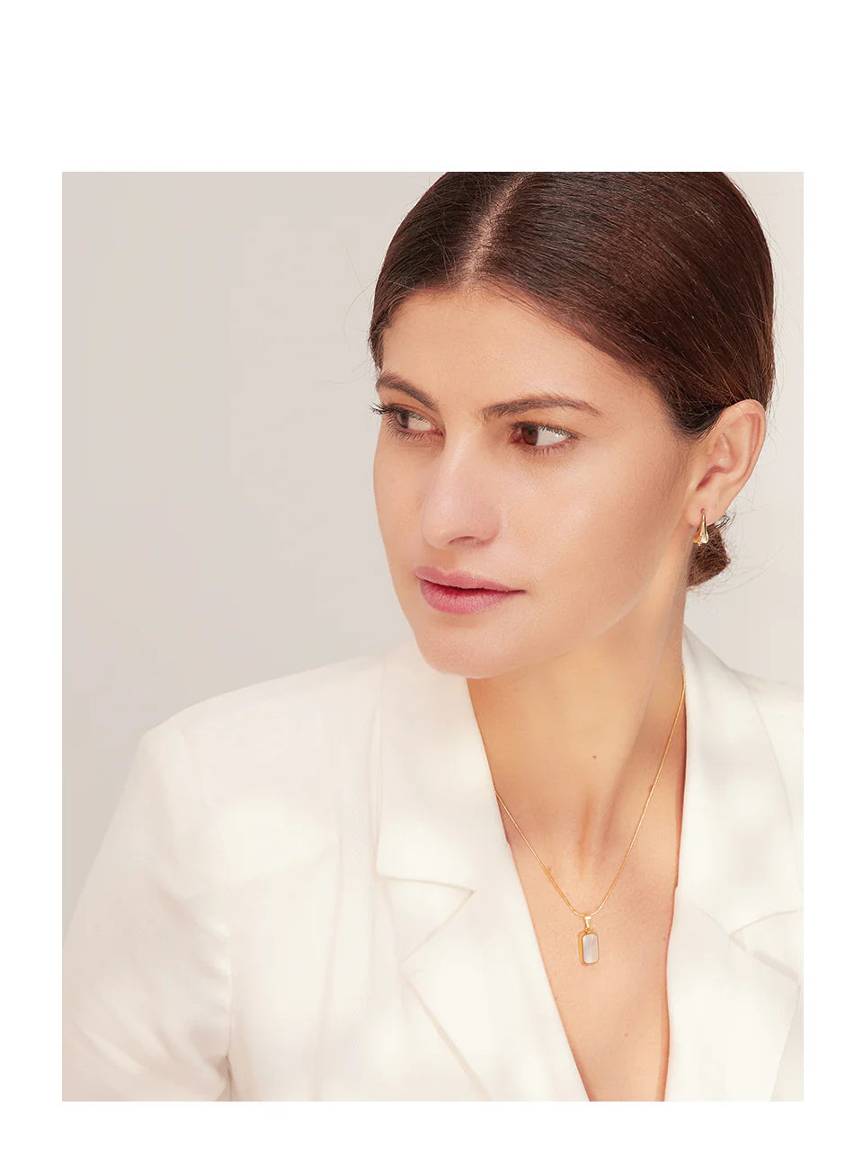 Reversible Pendant Gold Necklace