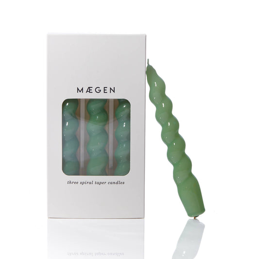 MÆGEN Spiral Taper Candles - Sage