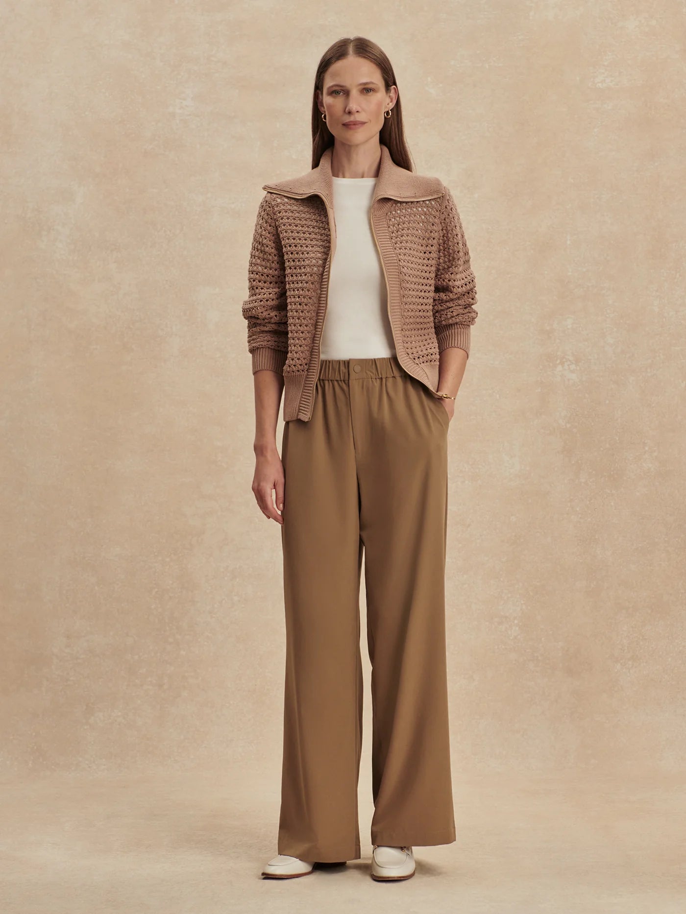 Kayson 2.0 Wide Leg Pant 29.5" - Taupe Stone