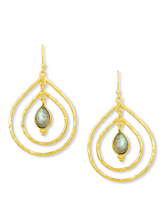 Saskia Earrings Labradorite