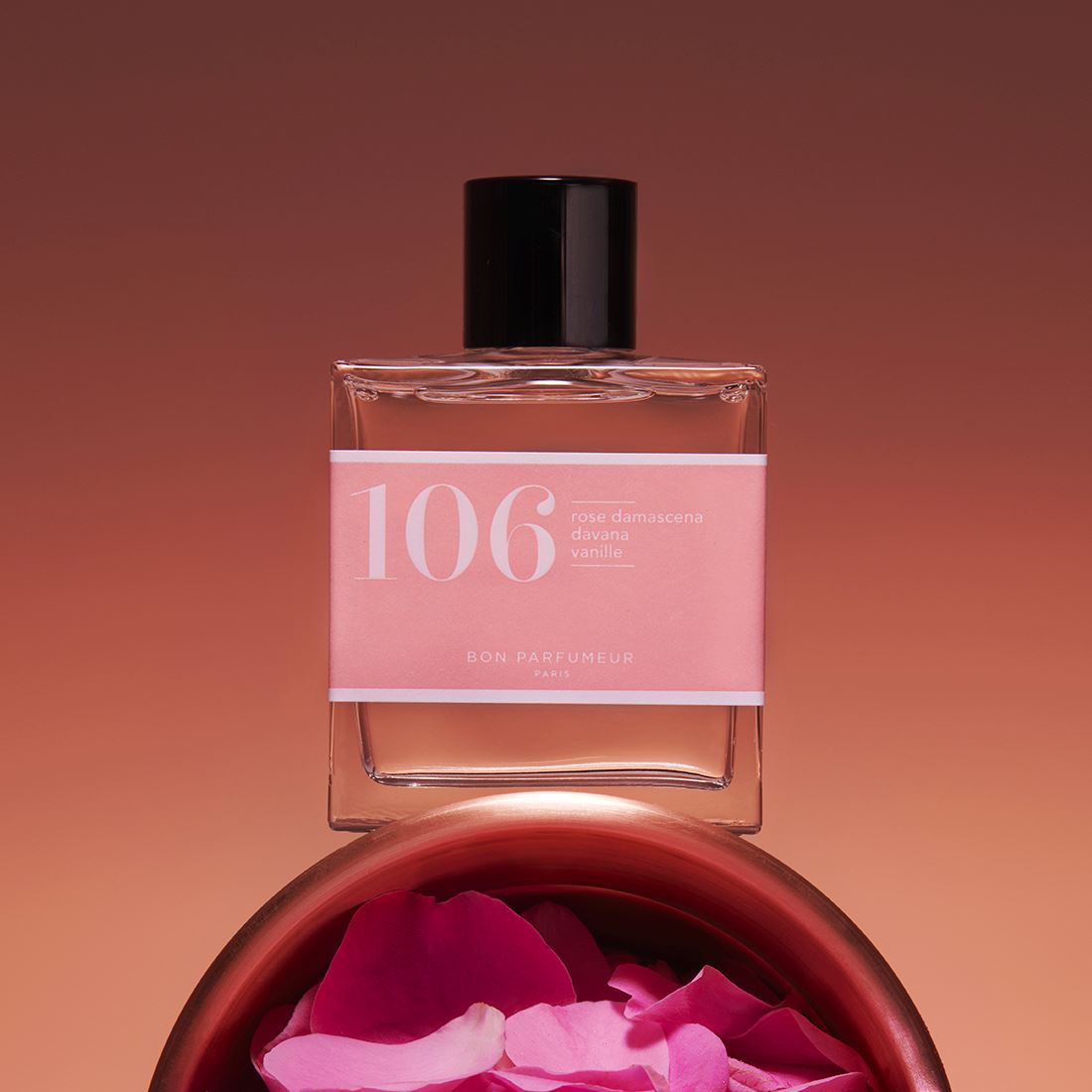 Eau de parfum 106: Damascena rose, davana, vanilla