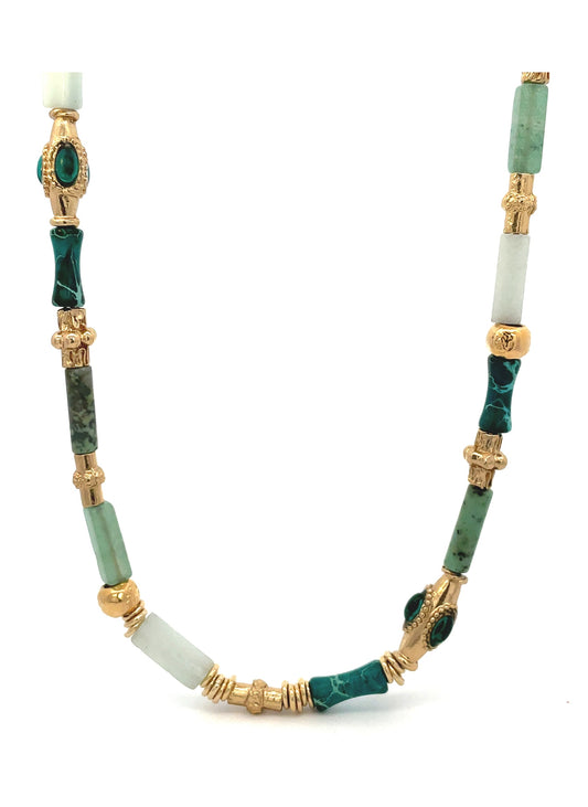 Kali Bis Necklace - Gold / Green