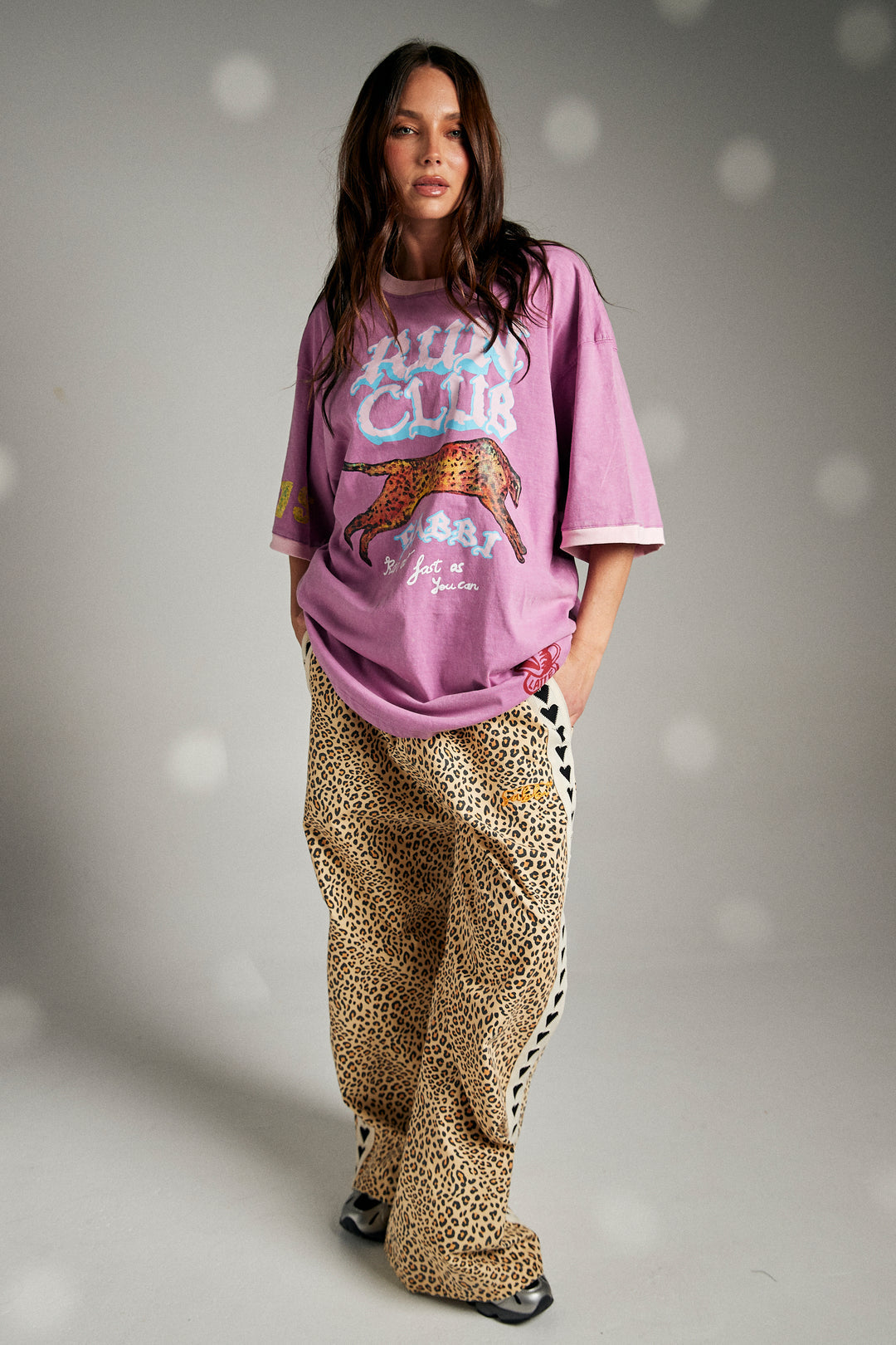 The Raving Hearts Pants - Drill Leopard