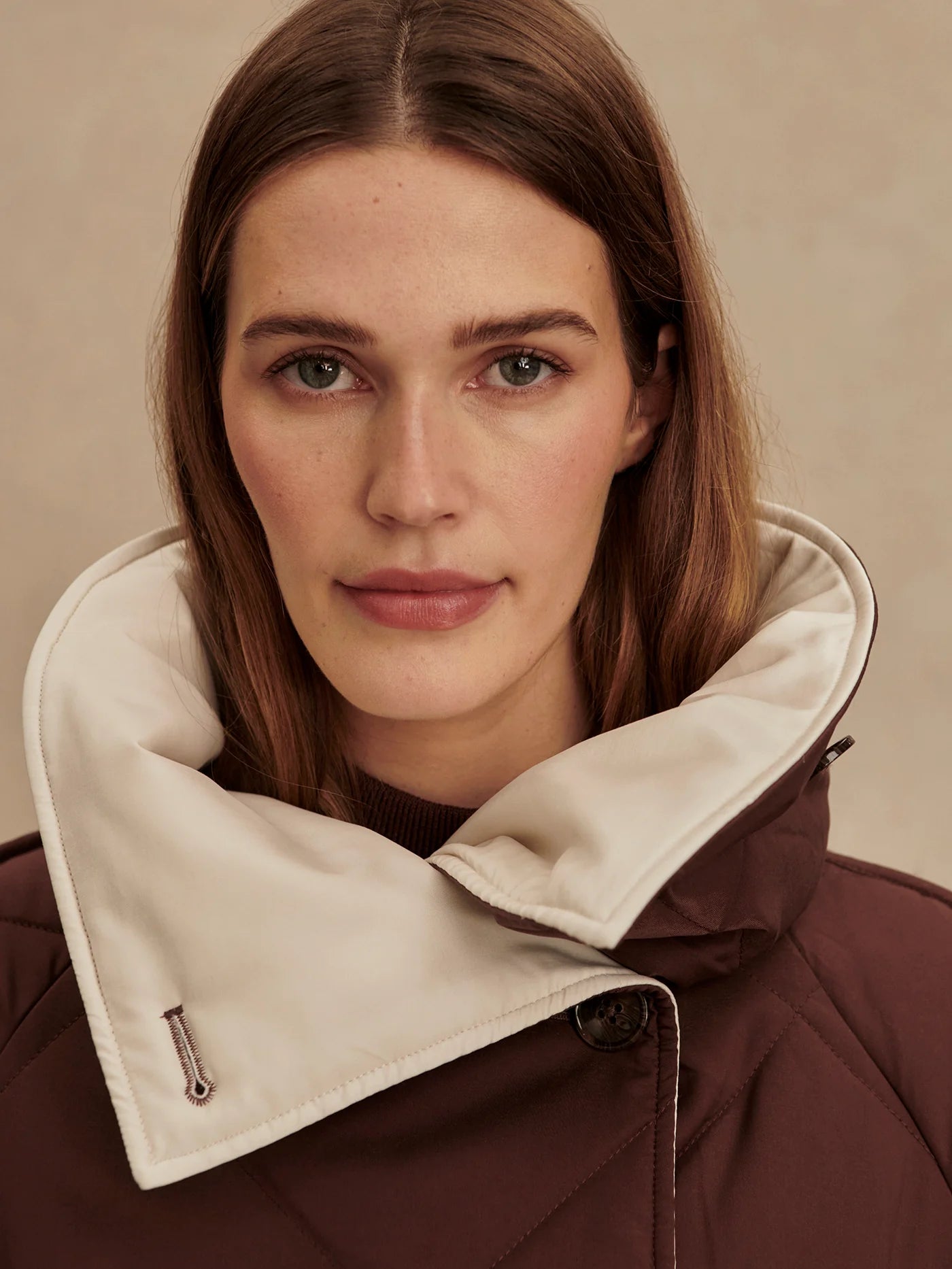 Annalise Reversible Wrap Coat - Deep Mahogany
