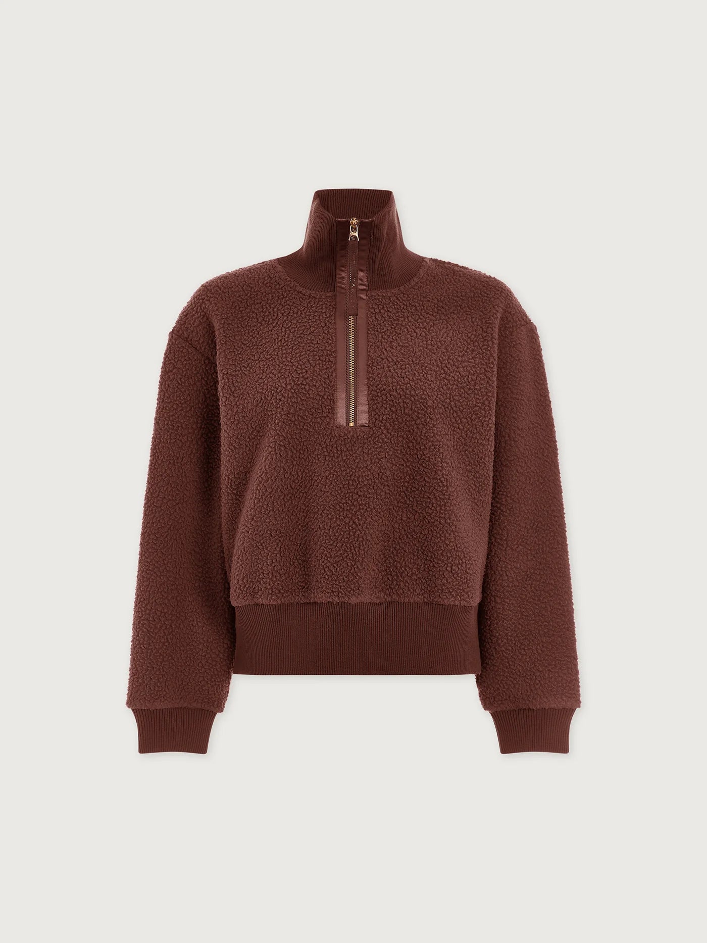 Roselle Half Zip Fleece - Deep Mahogany
