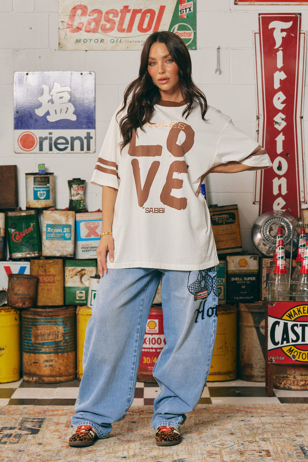 The Oversized Love Revolution Tee - Off White
