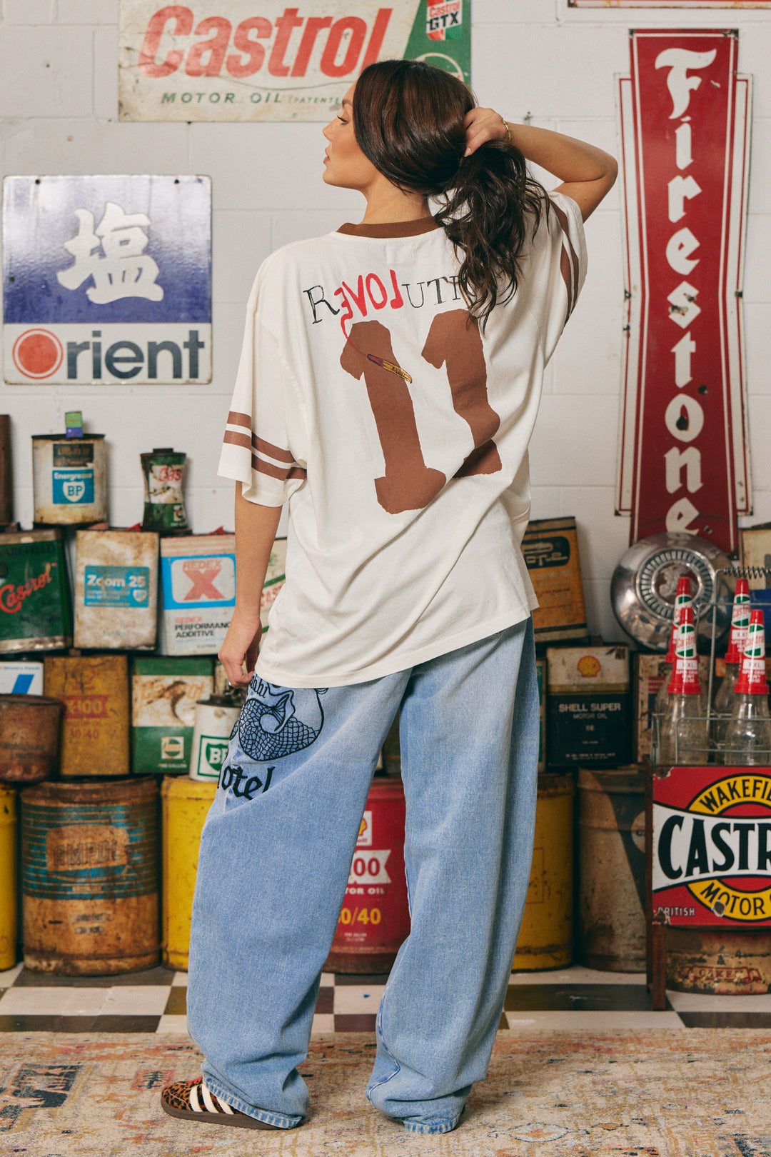 The Oversized Love Revolution Tee - Off White