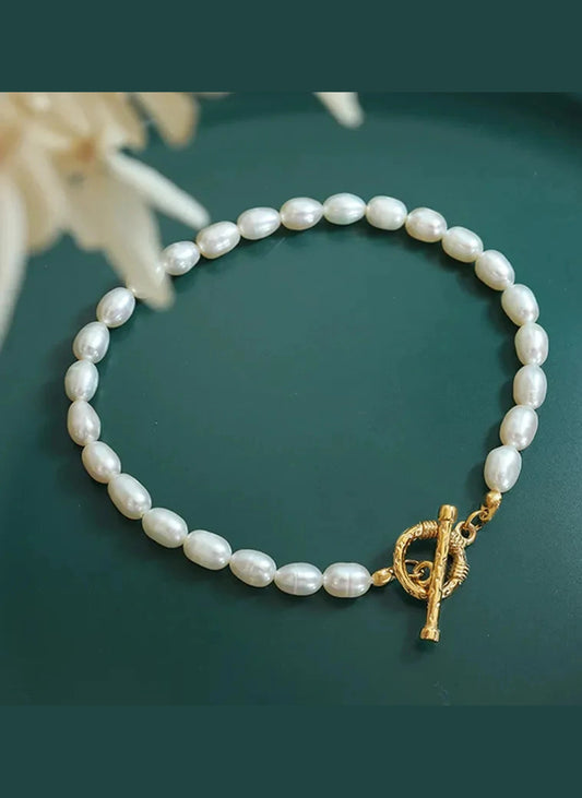 Pearl T-bar Bracelet