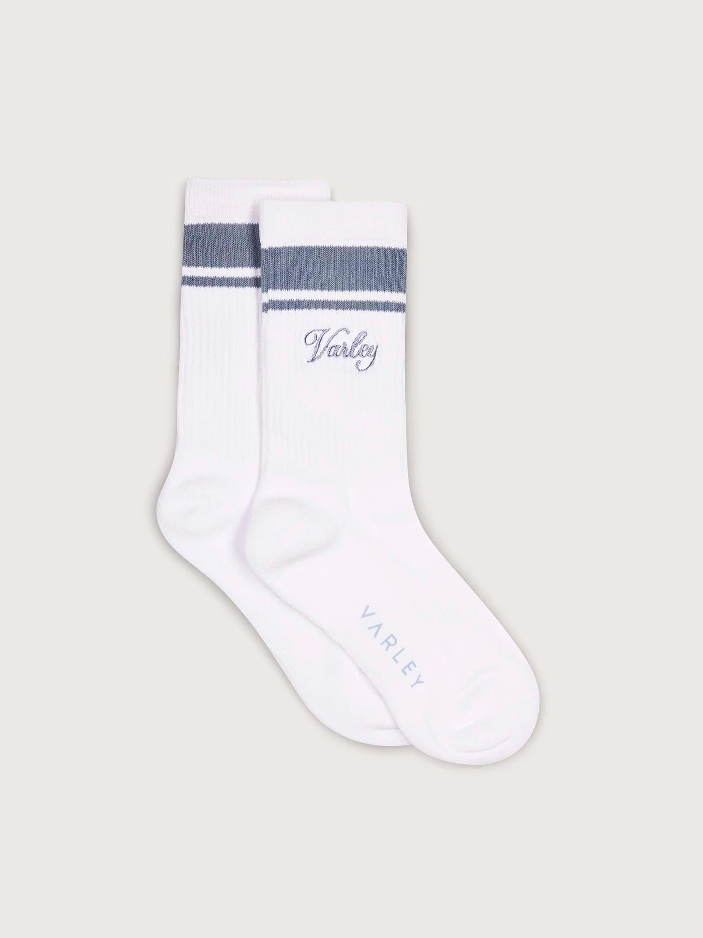 Lamar Club Stripe Sock - White/ Ash Blue