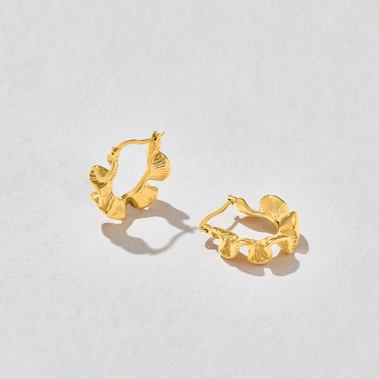 Dream Wave Gold Hoop Earrings