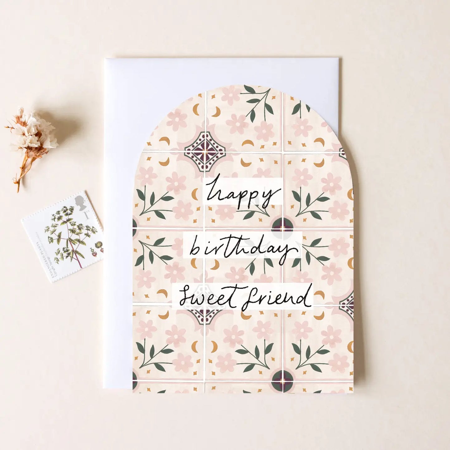 'Happy Birthday Sweet Friend' Arch Greeting Card