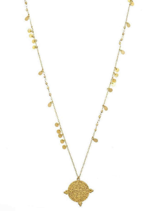 Santorini Long Gold Necklace