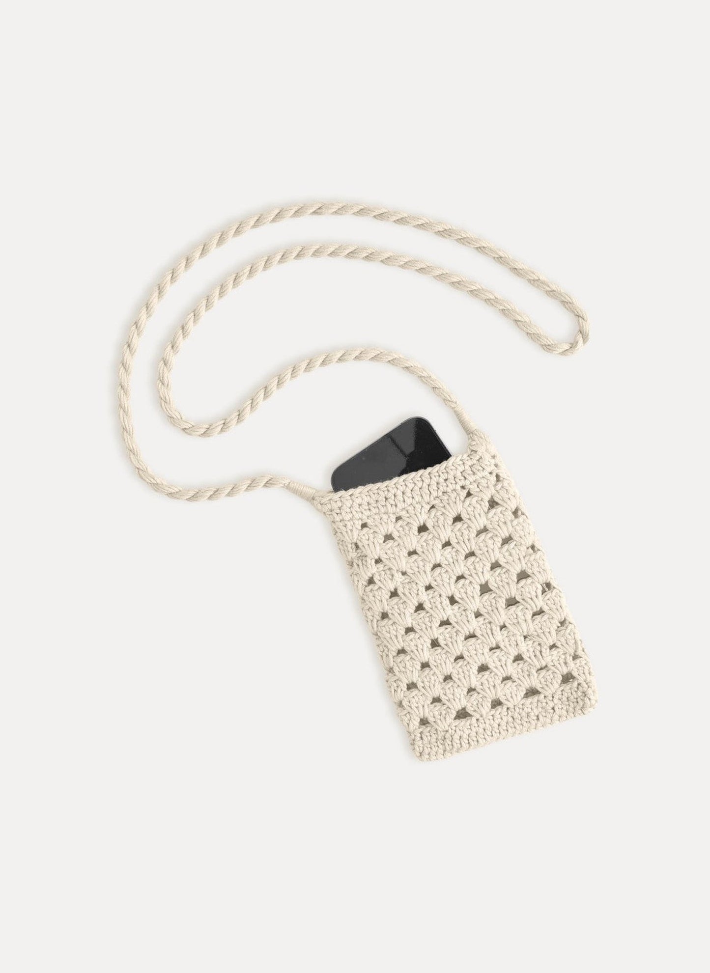 Crochet Phone Holder - Natural