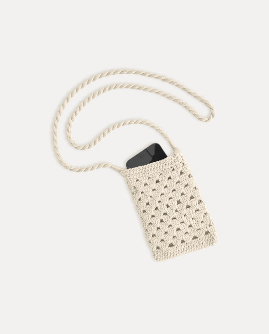Crochet Phone Holder - Natural