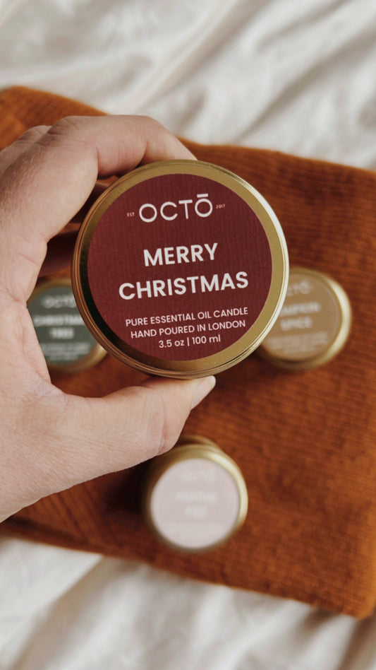 Octo Candle - Merry Christmas Festive Tin