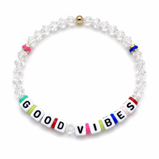 Good Vibes Letter Bracelet