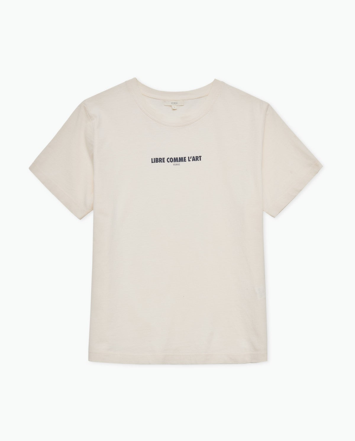 Printed Slogan Tee - Ecru