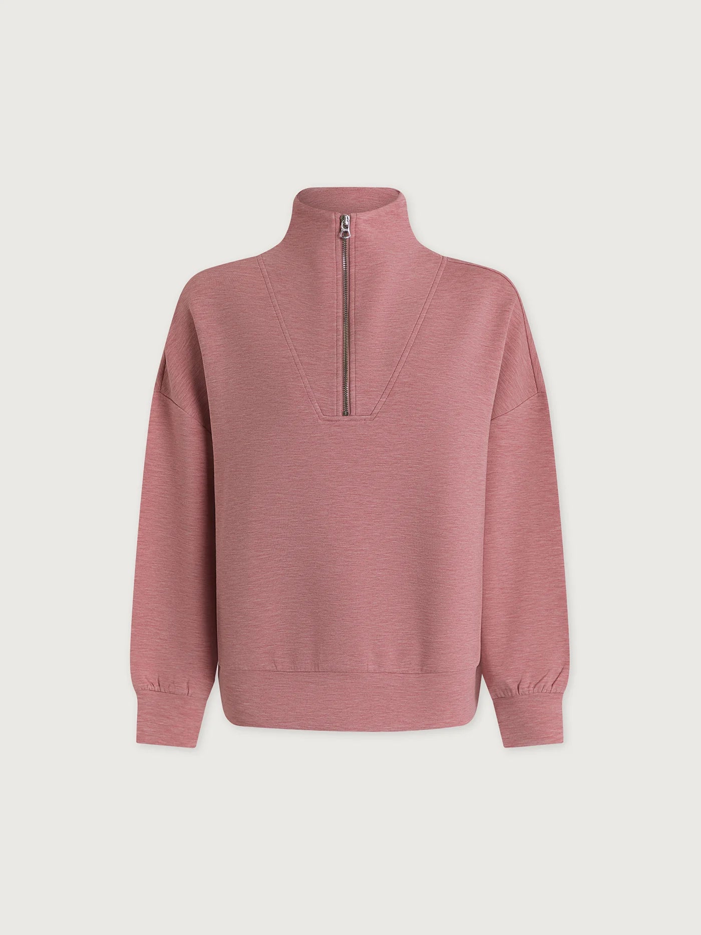 Hawley Half-Zip Sweat - Rose Marl