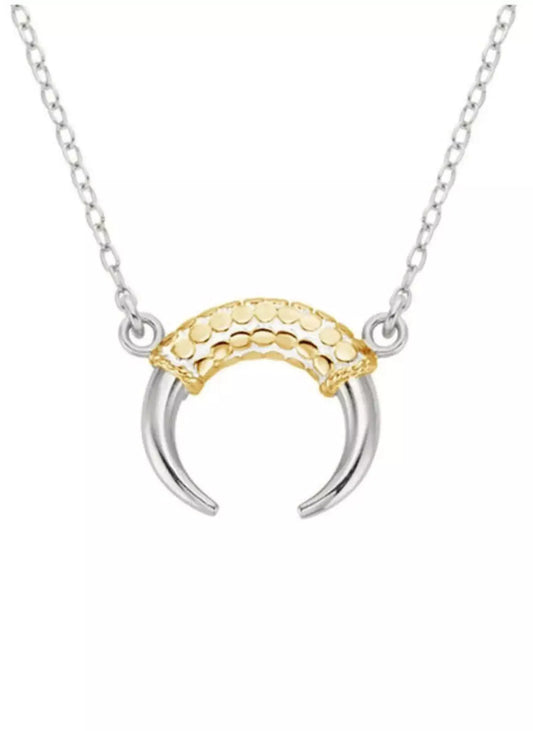 Horn Necklace - Silver & Gold