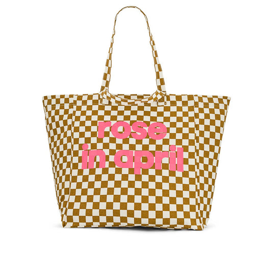 Elisa Tote Bag - Checkerboard Caramel