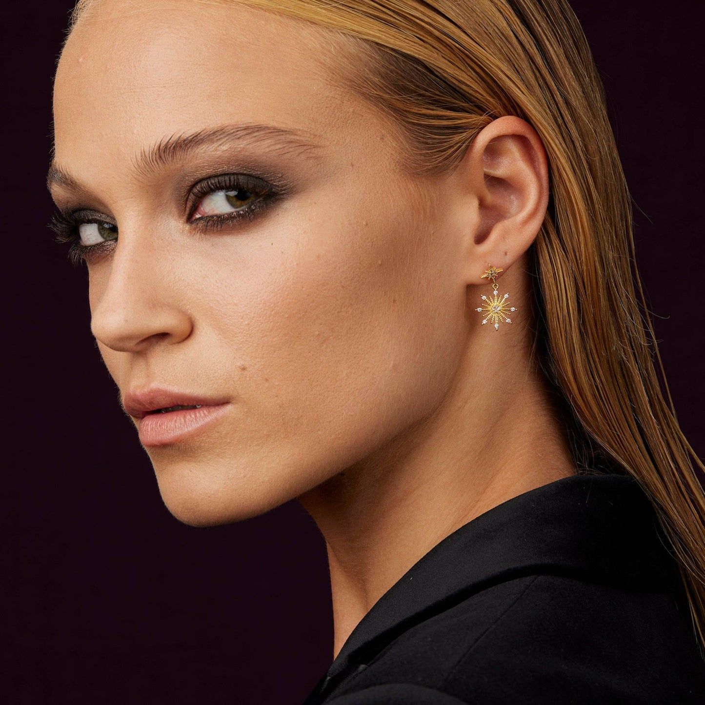 Northern Star Gold Stud Earrings