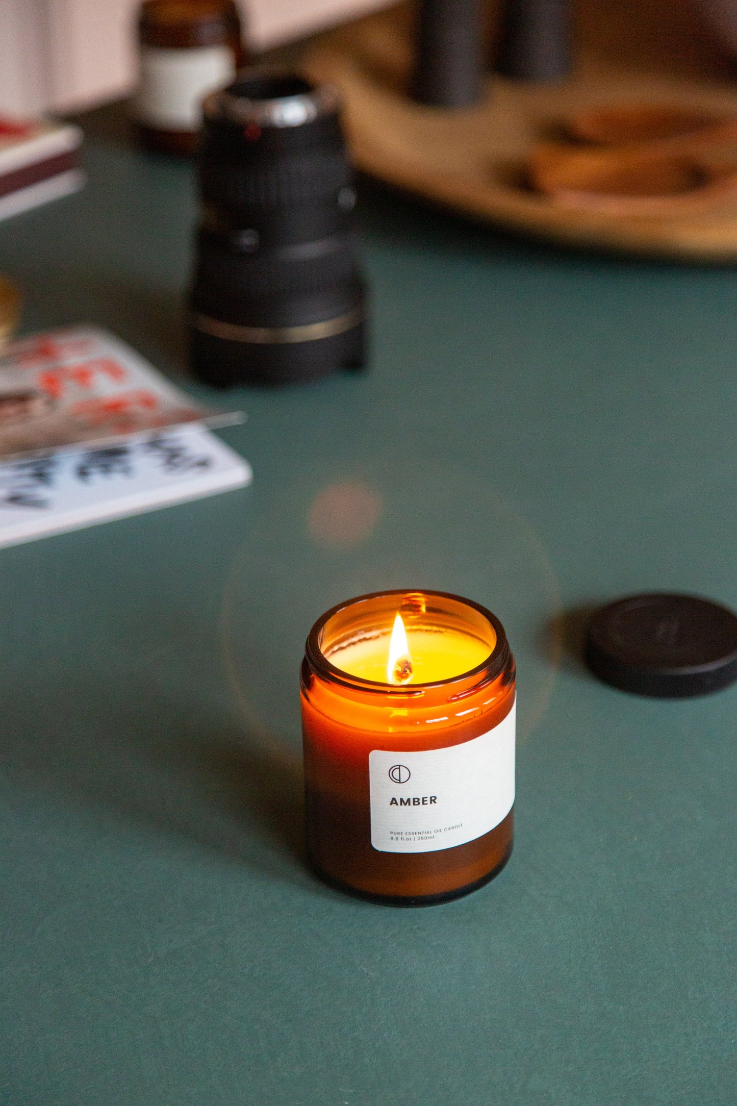 Amber Candle (Lavender + Patchouli + Pine + Cypress + Frankincense)