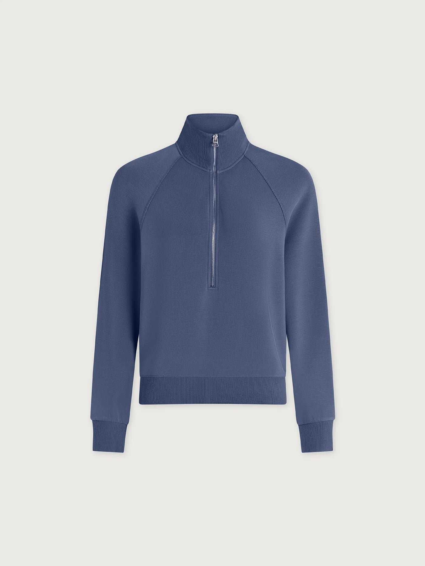Selene Half Zip Sweat - Bijou Blue
