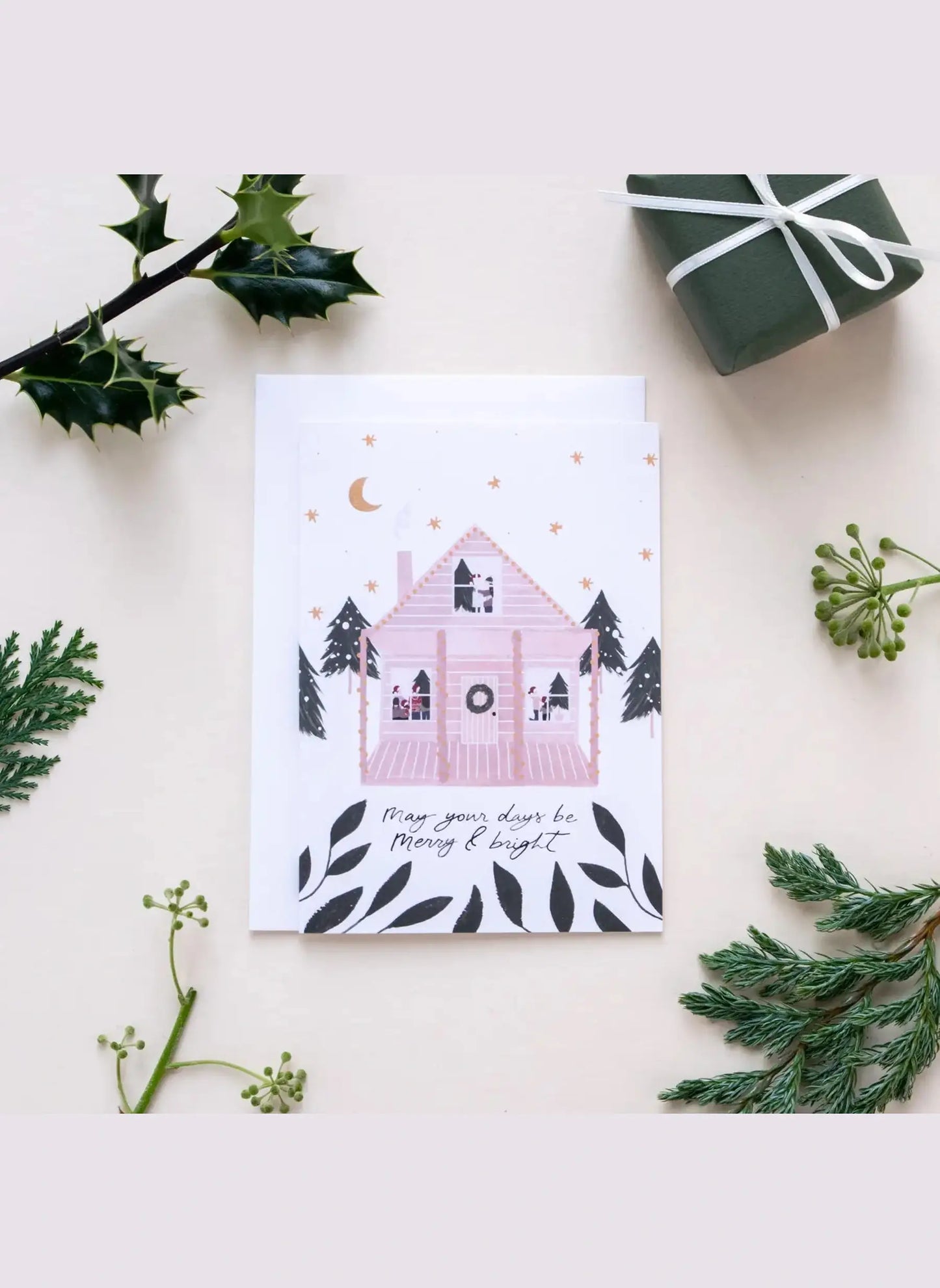 'Merry & Bright' Greeting Card