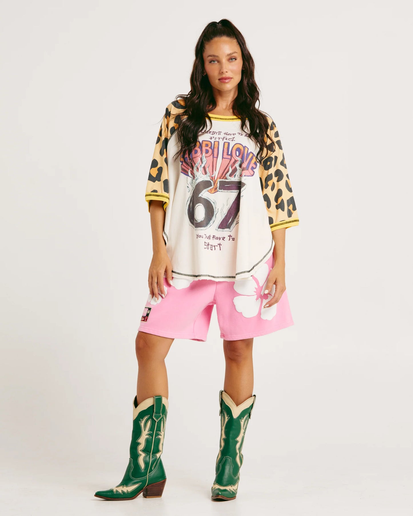 The 67 Raglan Tee - Leopard