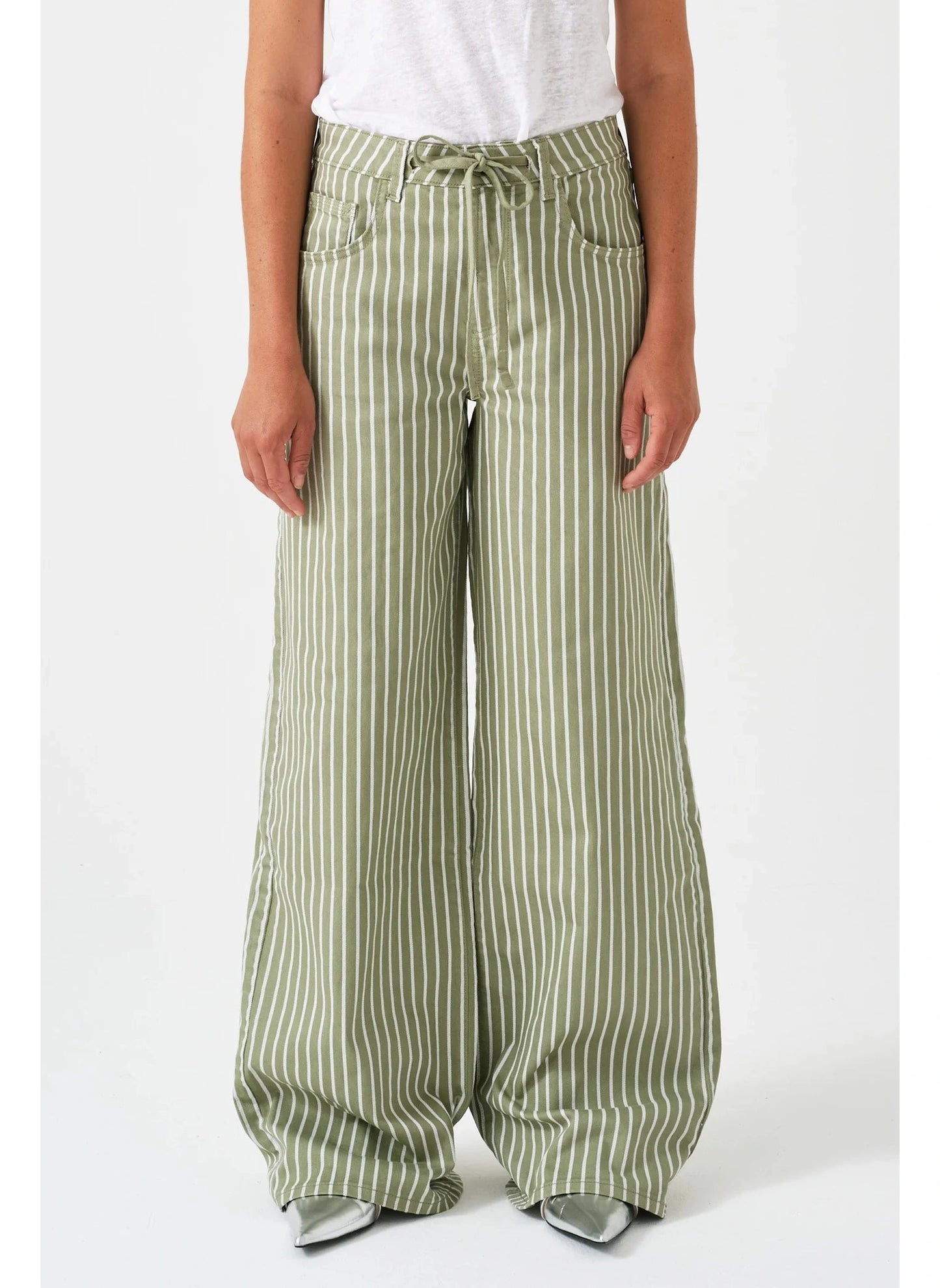 Blake Jean - Vintage Moss Wide Stripe