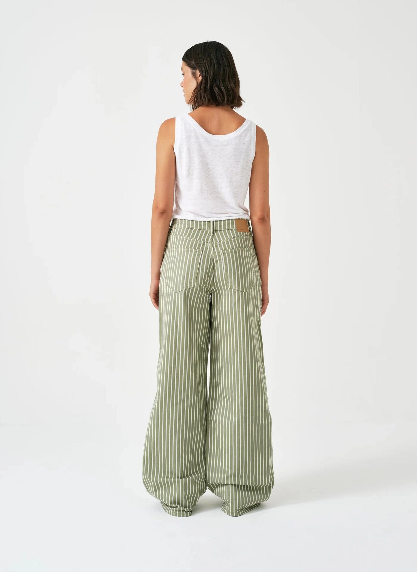 Blake Jean - Vintage Moss Wide Stripe