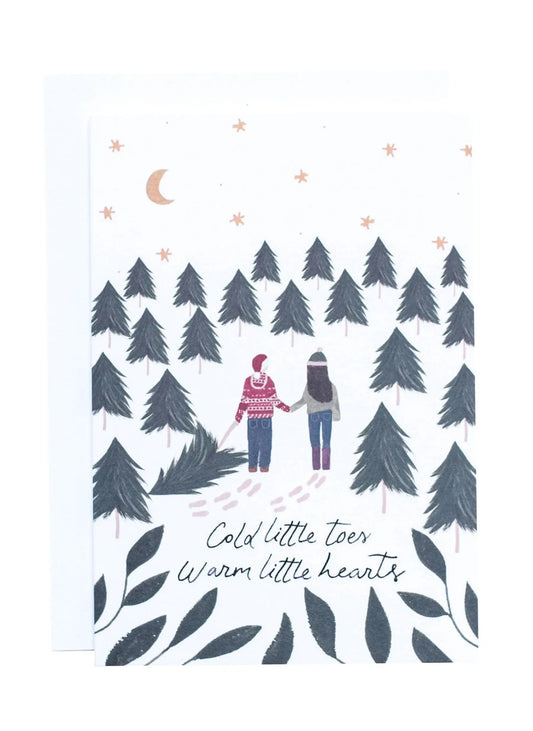 'Cold Toes Warm Hearts' Christmas Card