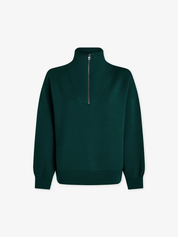 Hawley Half Zip Sweat - Forest