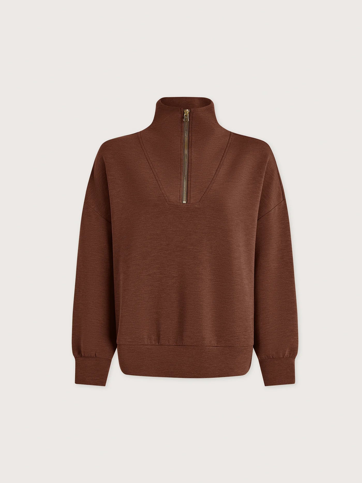 Hawley Half-Zip Sweat - Golden Bronze Marl