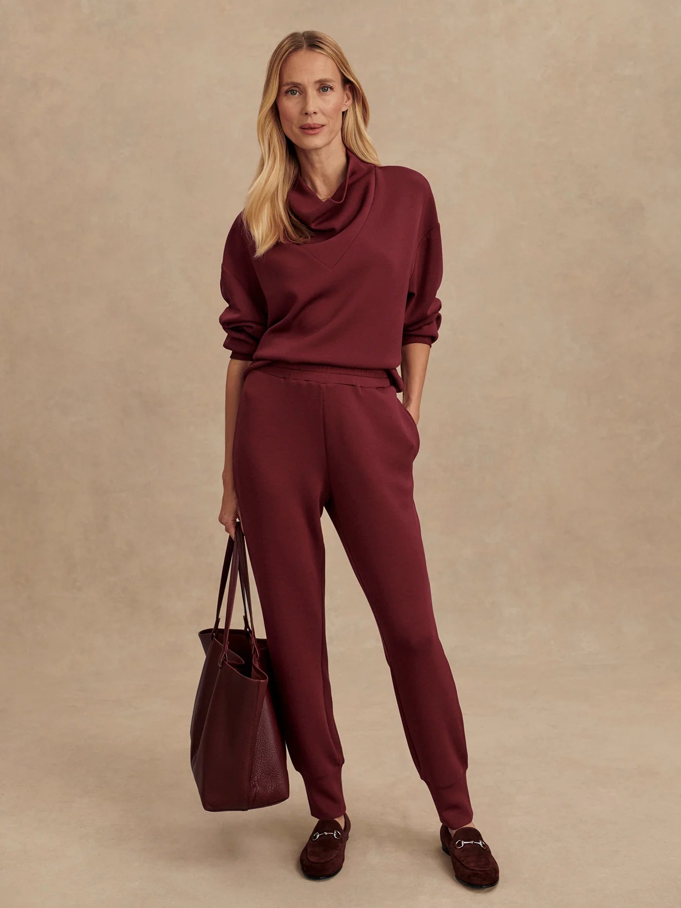The Slim Cuff Pant 27.5" - New Maroon
