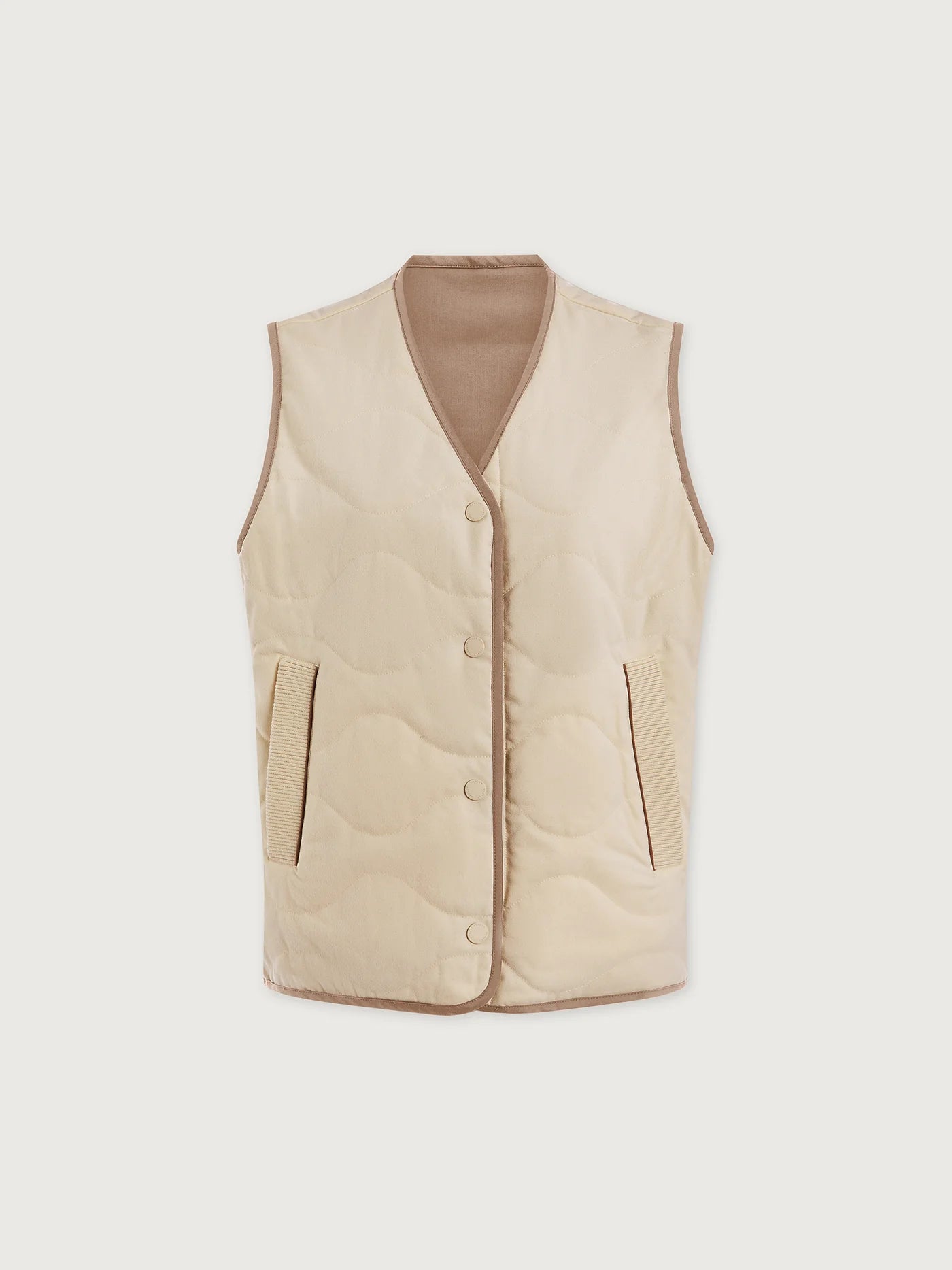 Lori Reversible Gilet - Ash Taupe/Birch