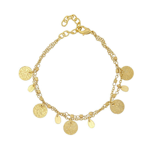 Athens Gold Coin Charm Anklet