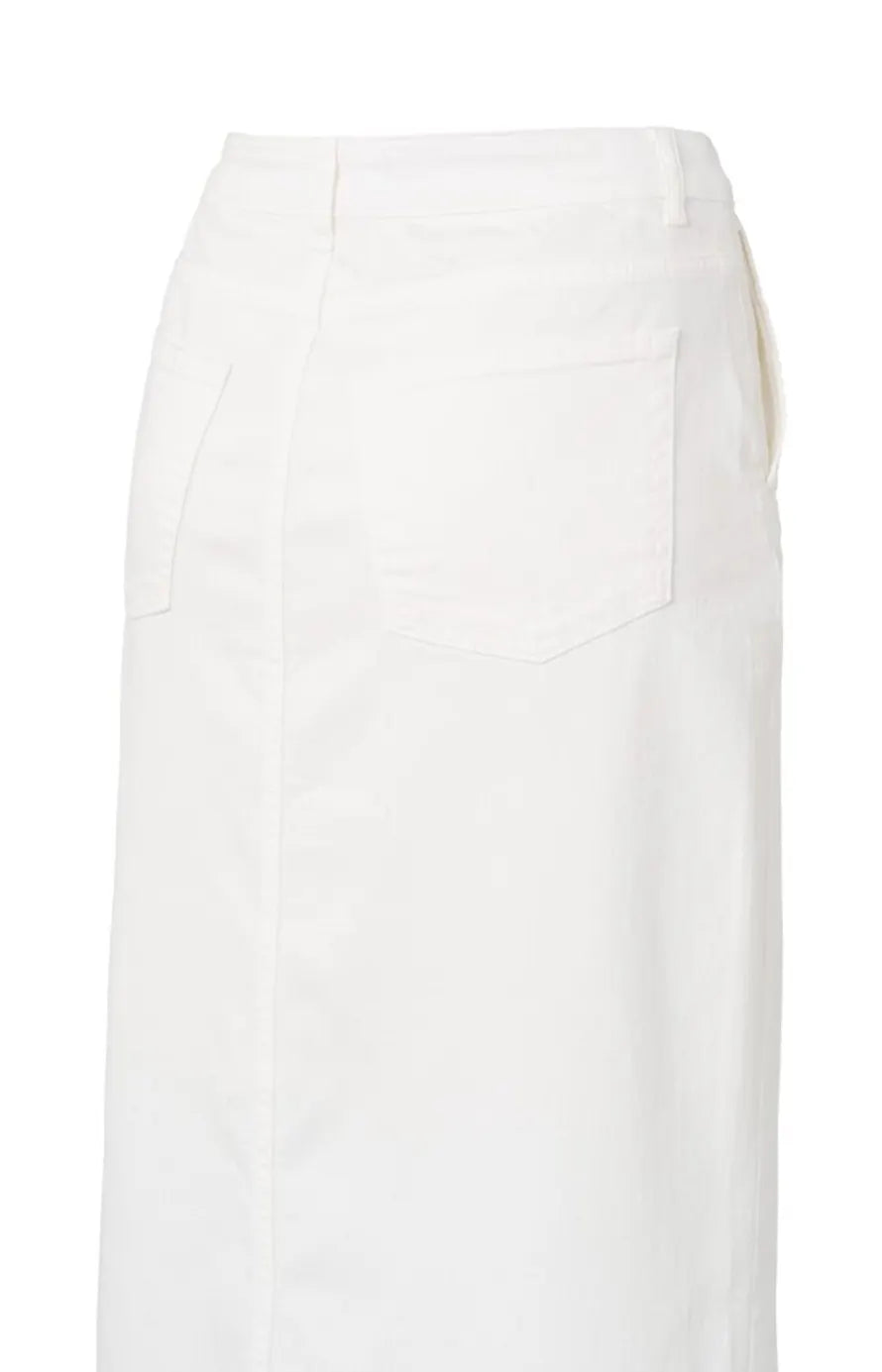 Denim Maxi Skirt - Off White