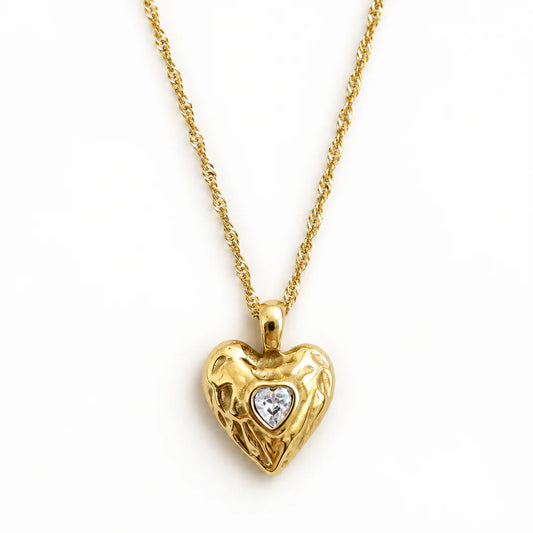 My Heart Gold Plated Waterproof Necklace