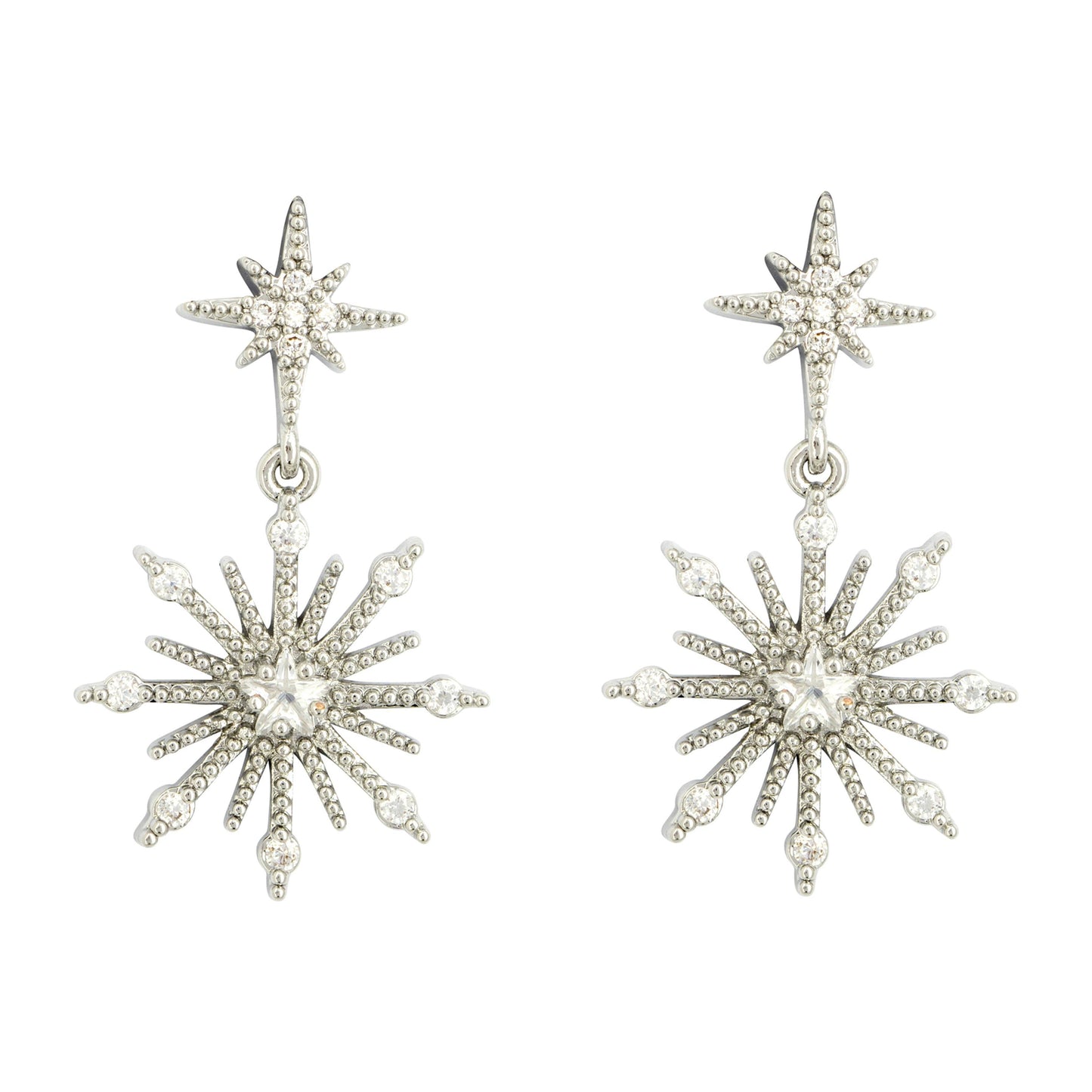 Northern Star Silver Stud Earrings
