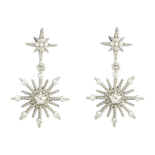 Northern Star Silver Stud Earrings