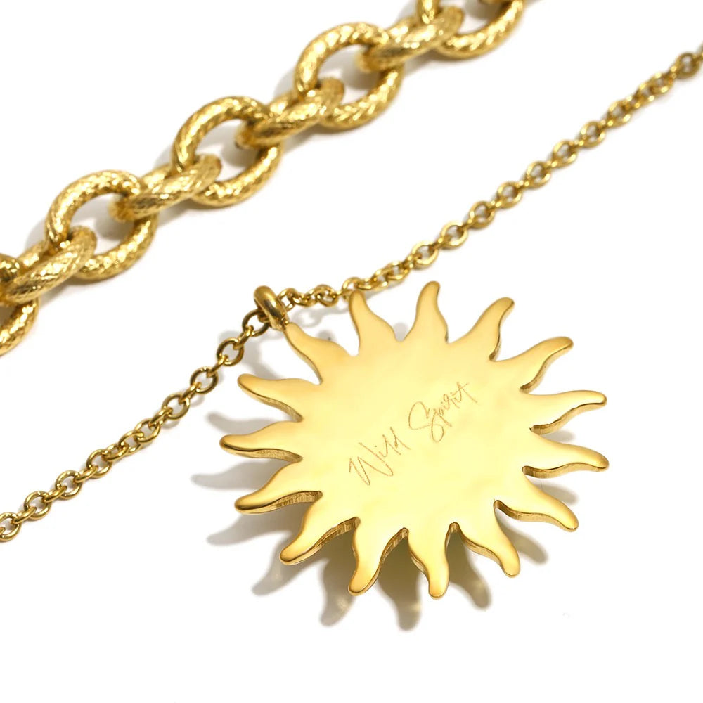Aventurine Solstice Gold Plated Waterproof Necklace