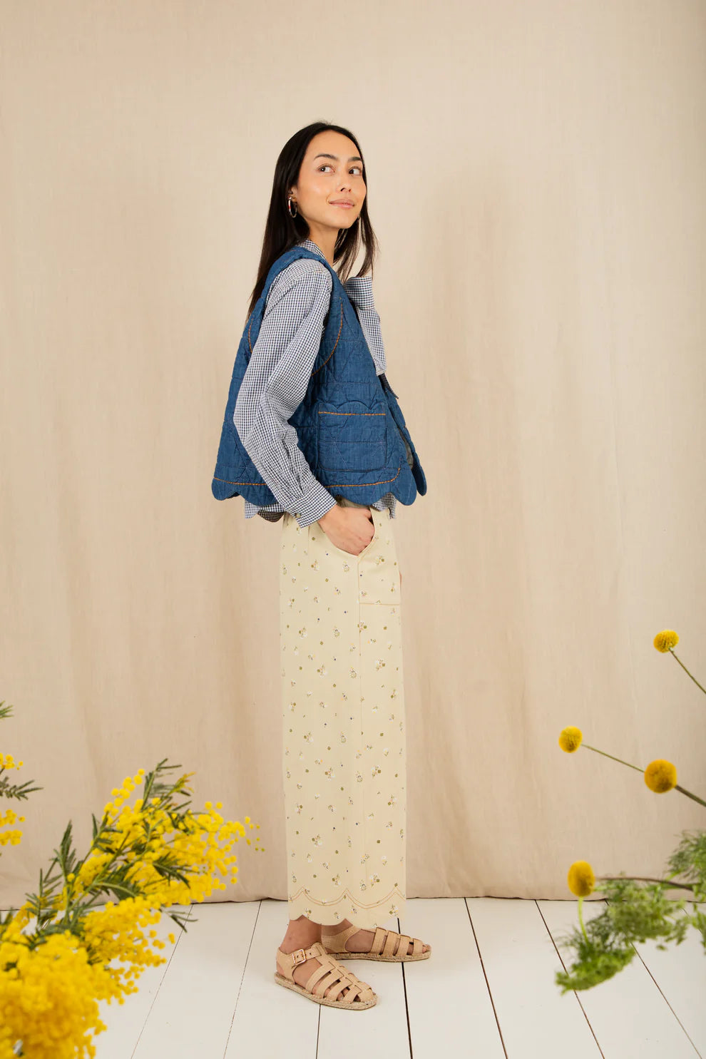 Aide Trouser - Stone Multi